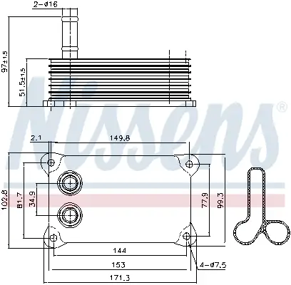 NISSENS 90698 - Ölkühler, Motoröl - ** FIRST FIT ** Super-Preis