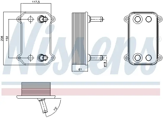 NISSENS 90735 - Ölkühler, Motoröl Expressversand