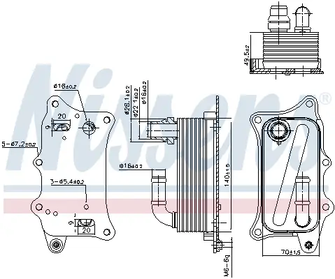 NISSENS 90918 - Ölkühler, Motoröl Super-Preis