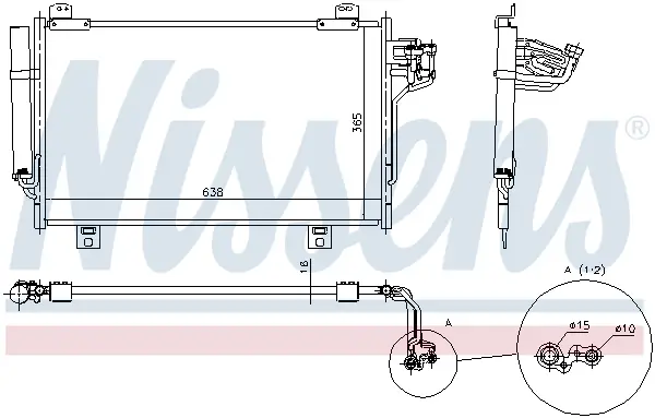 Neue Ware NISSENS 940387 - Kondensator, Klimaanlage