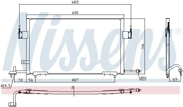 Bestseller NISSENS 94200 - Kondensator, Klimaanlage
