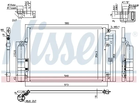 NISSENS 94439 - Kondensator, Klimaanlage Geprüft