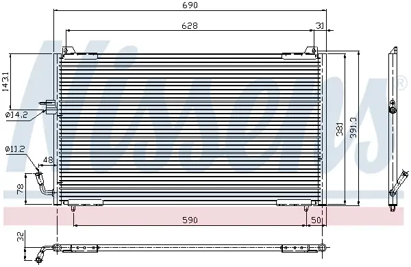 NISSENS 94625 - Kondensator, Klimaanlage - ** FIRST FIT ** Markenware