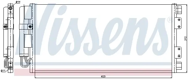 Geprüft NISSENS 94781 - Kondensator, Klimaanlage