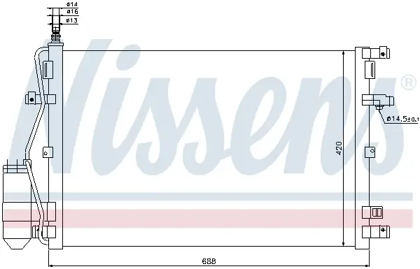 Günstig NISSENS 94937 - Kondensator, Klimaanlage - ** FIRST FIT **