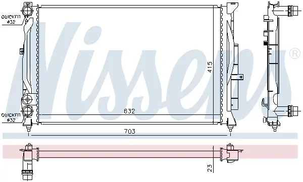 NISSENS 60308A - Kühler, Motorkühlung - ** FIRST FIT ** Meistverkauft