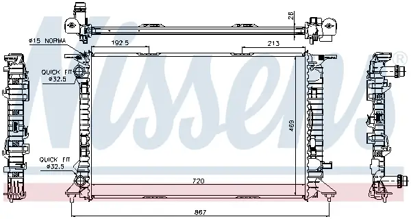 NISSENS 60323 - Kühler, Motorkühlung Jetzt Kaufen