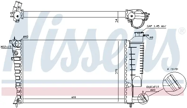 Neu Im Sortiment NISSENS 61318A - Kühler, Motorkühlung - ** FIRST FIT **