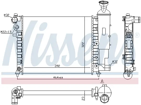 Preiswert NISSENS 61358 - Kühler, Motorkühlung - ** FIRST FIT **