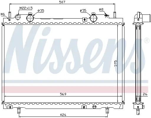 NISSENS 61672A - Kühler, Motorkühlung Top-Angebot