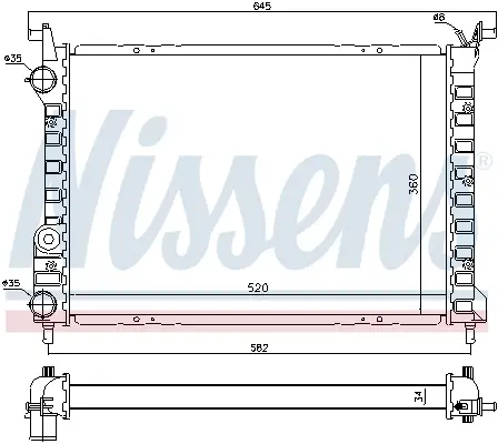 NISSENS 61804 - Kühler, Motorkühlung Kracherpreis