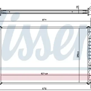 Preiswert NISSENS 62023A - Kühler, Motorkühlung