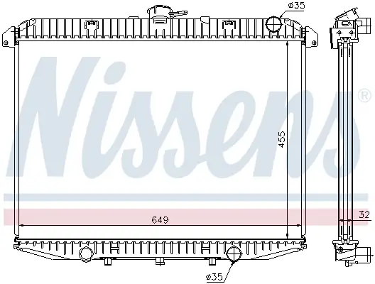 Neue Kollektion NISSENS 62070A - Kühler, Motorkühlung