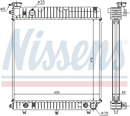 NISSENS 62632 - Kühler, Motorkühlung Preisknaller