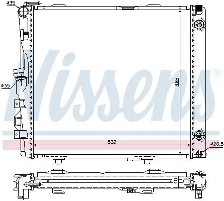 Sofort Bestellen NISSENS 62683A - Kühler, Motorkühlung