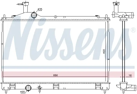 NISSENS 628967 - Kühler, Motorkühlung Ausverkauf