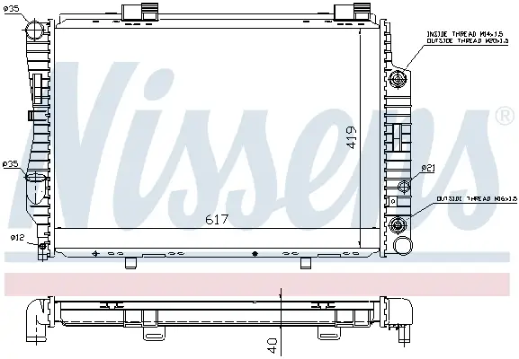 Heißes Angebot NISSENS 62739A - Kühler, Motorkühlung