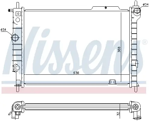 NISSENS 63059 - Kühler, Motorkühlung Neuheit