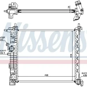 Solange Der Vorrat Reicht NISSENS 630736 - Kühler, Motorkühlung
