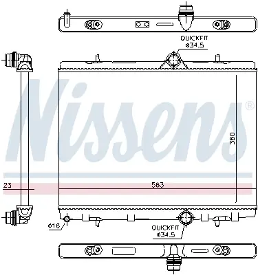 NISSENS 636043 - Kühler, Motorkühlung Direktkauf