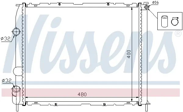 NISSENS 63886 - Kühler, Motorkühlung Meistverkauft
