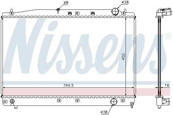 Neue Ware NISSENS 646802 - Kühler, Motorkühlung - ** FIRST FIT **