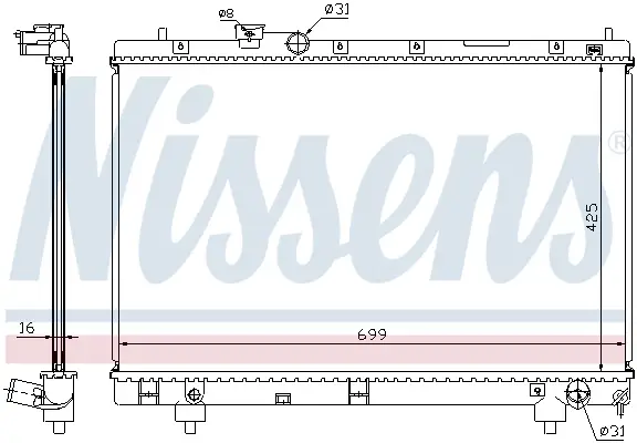 NISSENS 64795A - Kühler, Motorkühlung Sale