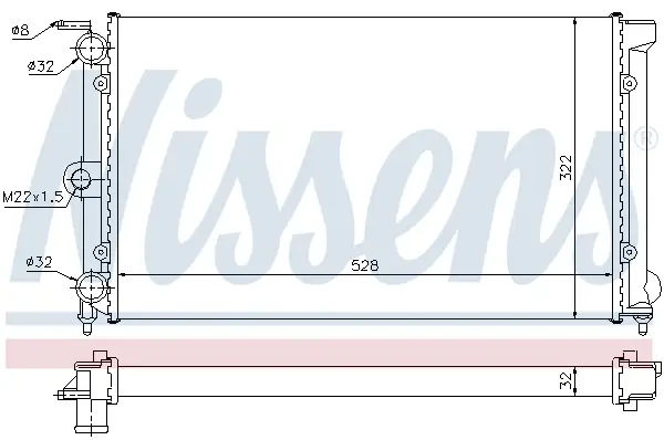NISSENS 651111 - Kühler, Motorkühlung Geprüft