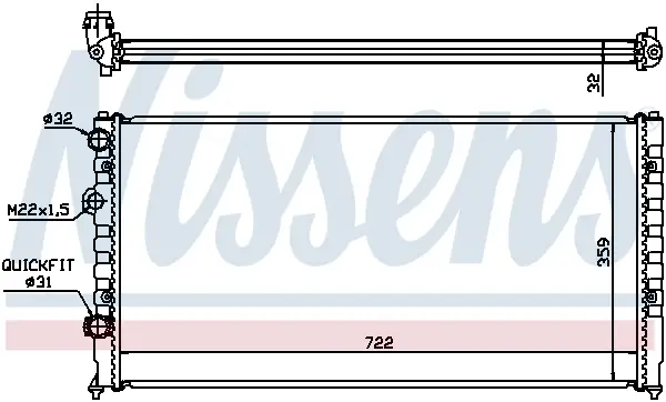 NISSENS 65252 - Kühler, Motorkühlung - ** FIRST FIT ** Markenware
