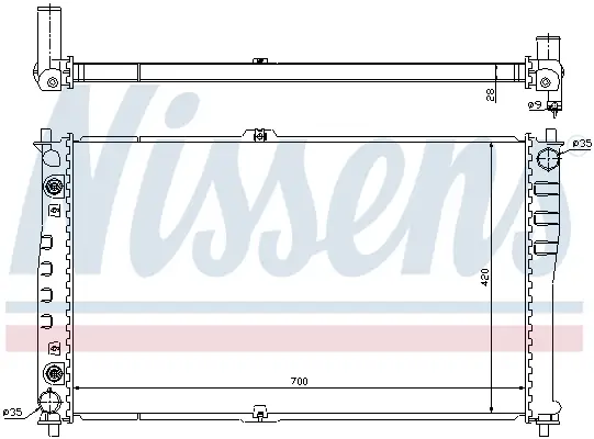 NISSENS 66619 - Kühler, Motorkühlung Highlight