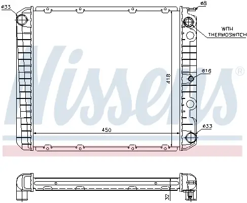 Saisonangebot NISSENS 65525A - Kühler, Motorkühlung