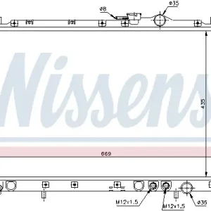 Aktuell NISSENS 66628 - Kühler, Motorkühlung