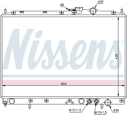 Aktuell NISSENS 66628 - Kühler, Motorkühlung