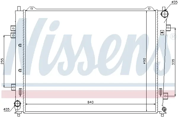 Sonderaktion NISSENS 66684 - Kühler, Motorkühlung