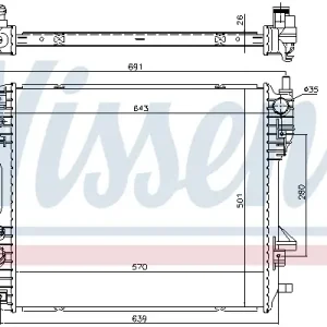 Letzte Chance NISSENS 66709 - Kühler, Motorkühlung