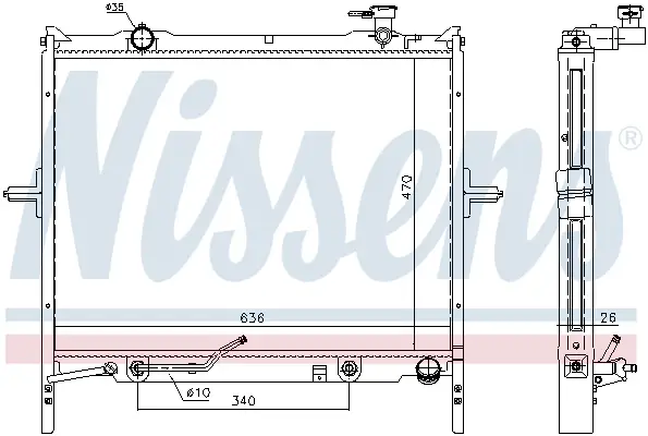 NISSENS 66772 - Kühler, Motorkühlung Preisknaller