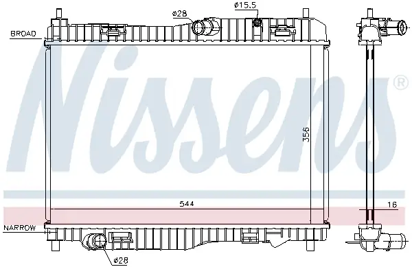 NISSENS 66858 - Kühler, Motorkühlung Begrenztes Angebot