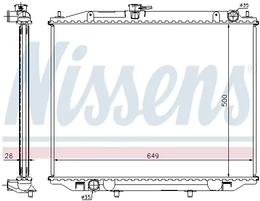 Geprüft NISSENS 68708A - Kühler, Motorkühlung - ** FIRST FIT **