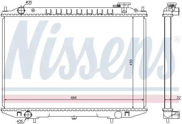 NISSENS 68721 - Kühler, Motorkühlung Angebot