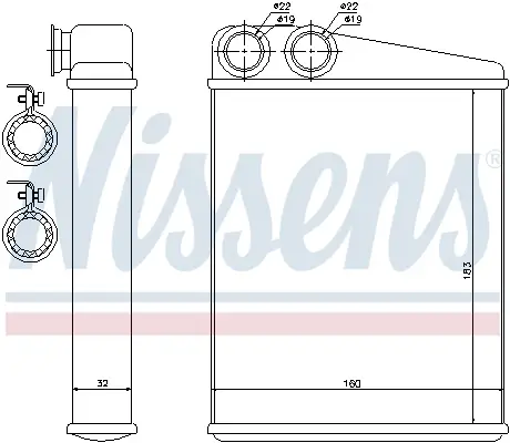 NISSENS 70807 - Wärmetauscher, Innenraumheizung Geprüft
