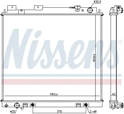 Sichere Zahlung NISSENS 68744 - Kühler, Motorkühlung
