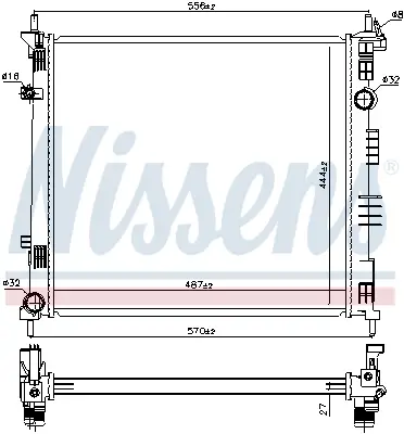 Mega-Angebot NISSENS 68774 - Kühler, Motorkühlung