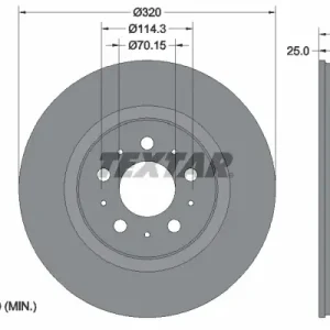 Ausverkauf TEXTAR 92333005 - Bremsscheibe - PRO+