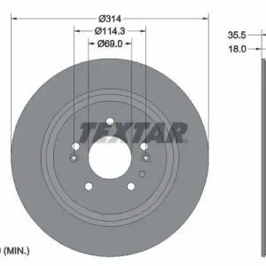 Markenprodukt TEXTAR 92347503 - Bremsscheibe - PRO