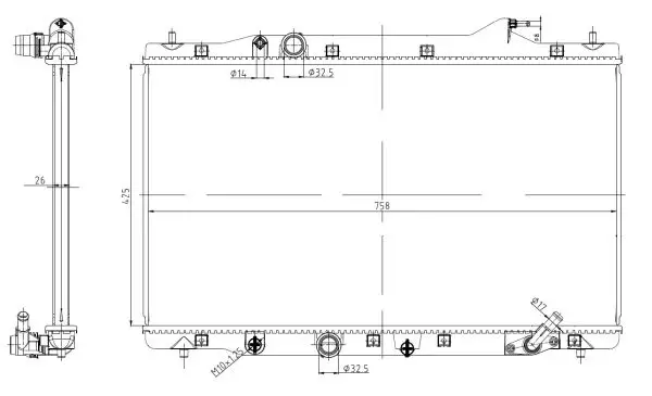 Rabatt NRF 550040 - Kühler, Motorkühlung