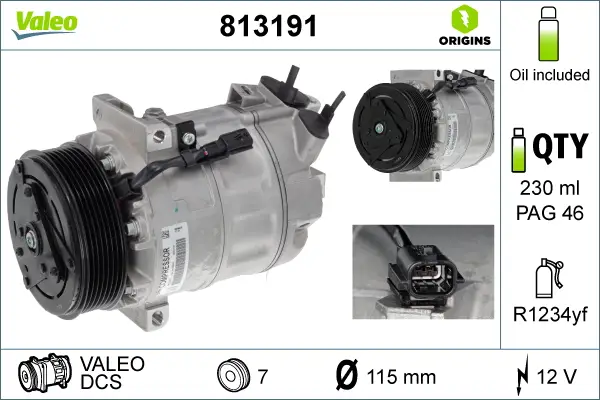 Beliebt VALEO 813191 - Kompressor, Klimaanlage - VALEO ORIGINS NEW OE TECHNOLOGY