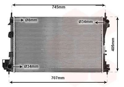 VAN WEZEL 37002340 - Kühler, Motorkühlung Zertifiziert