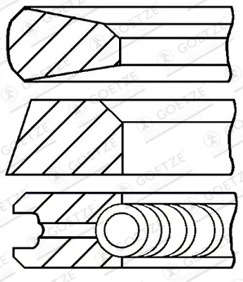 GOETZE ENGINE 08-142500-00 - Kolbenringsatz Nur Für Kurze Zeit