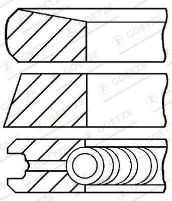 Versand Am Gleichen Tag GOETZE ENGINE 08-422400-00 - Kolbenringsatz