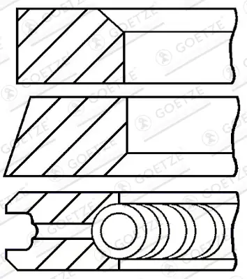 GOETZE ENGINE 08-433206-00 - Kolbenringsatz Neu Im Sortiment